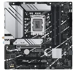 Материнська плата LGA1700, Asus PRIME B760M-A WIFI, B760, 4xDDR5, Int.Video(CPU), 4xSATA3, 2xM.2, 3xPCI-E 16x 4.0, Realtek 7.1, Realtek 2.5Gb, WiFi 6, Bluetooth 5.2, 5xUSB3.2/7xUSB2.0, HDMI/DP, MicroATX - мініатюра 2