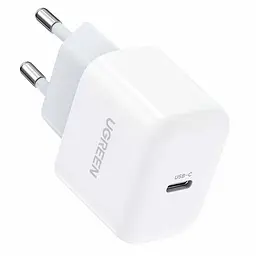 Адаптер зарядний блок живлення Ugreen CD241 Mini Type-C 20W PD білий - мініатюра 2