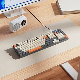 Клавіатура HOCO GM61 Murphy 3-color wired keyboard(Ukrainian version) star gray - мініатюра 8