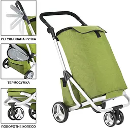 Сумка-візок ShoppingCruiser 3 Wheels Green (650071) - мініатюра 2