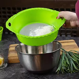 Сито пластикове Ø 22 см, Kitchen Master Салатовий 87642 - мініатюра 8