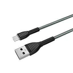 Кабель ColorWay USB - micro USB (M/M), Braided Cloth, 3 А, 1 м, Сірий (CW-CBUM041-GR) - мініатюра 6