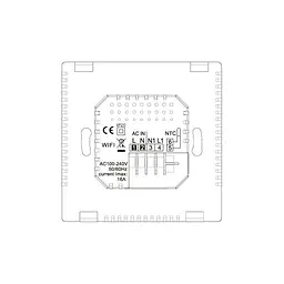 WiFi термостат для теплої підлоги - терморегулятор з LCD дисплеєм POER PTC26 (100428) - мініатюра 5