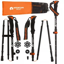 Трекінгові палиці Mountain Goat Pro+ 43-130 см MG0008 Black/Orange (P-5907739318251) - мініатюра 5