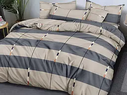 Комплект постільної білизни Ecotton двоспальний Сімейний 150х215 см кремовий (24191)
