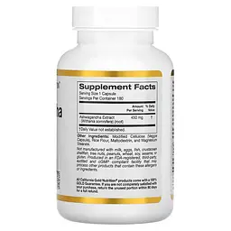 Ашваганда Ashwagandha 450 mg 180 капсул California Gold Nutrition vit0006536 - мініатюра 2