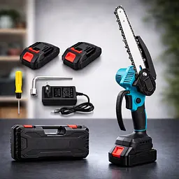 Акумуляторна ланцюгова пилка з індикатором масла Chain Saw 8" 36V 4Ah 2 АКБ - мініатюра 3