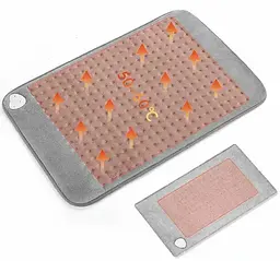 Зігрівальна електрична масажна підстилка – грілка MASSAGING WEIGHTED HEATING PAD від болю в спині - мініатюра 2