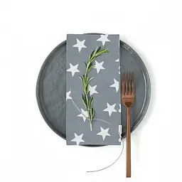 Набір серветок Cosas Grey Stars 2 шт. 30х30 см різнобарвний (Set-2Serviette_StarBGrey_30) - мініатюра 2
