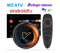 Смарт-ТВ-приставка Android SmartTV Box Vontar W2 ATV 4/64 Гб Голос 4K HDR - мініатюра 1