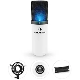 Конденсаторний мікрофон Auna MIC-900WH-LED USB (10030364)