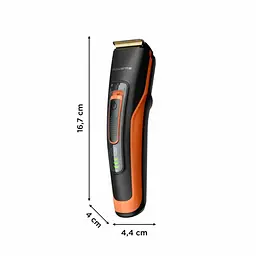 Машинка для стрижки Rowenta Sport Collection, акум., роторний мотор, насадок-2, кейс, сталь, чорно-помаранчевий - мініатюра 3