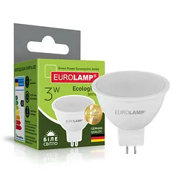 Лампочка Eurolamp LED SMD MR16 3W GU5.3 4000K 220V (LED-SMD-03534(P)) - мініатюра 2
