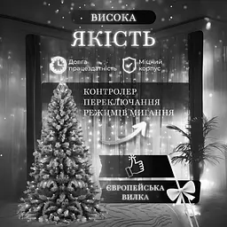 Гірлянда-штора GarlandoPro світлодіодна 240 LED розмір 2x2 м, білий (ZWM2240LEDW) - мініатюра 2