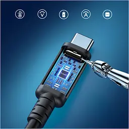 Дата кабель USB-C to USB-C 0.8m USB 4 100W 40Gbps 8K60Hz Choetech (XCC-1028) - мініатюра 8