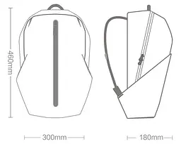 Рюкзак RunMi 90 Ninetygo All-weather Daypack Backpack Blue - мініатюра 4
