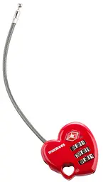 Брелок-замок Munkees 3606 TSA Combi Lock Heart Червоний - мініатюра 2