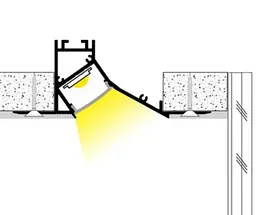LED профіль врізний під шпаклівку з розсіювачем PC, 3м KLOODI KLP9534 3 WH - мініатюра 3