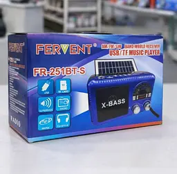 Портативний радіоприймач FERVENT FR-251BT-S – Bluetooth FM/AM/SW USB/TF акумуляторний - мініатюра 3