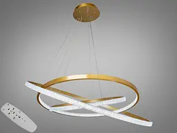 Стельова люстра LED Diasha D2489-1000+800+600G 165W, золото, діаметр 100 см, для вітальні
