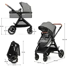 Універсальна коляска 2 в 1 Kinderkraft Esme Grey (KSESME00GRY2000) - мініатюра 5