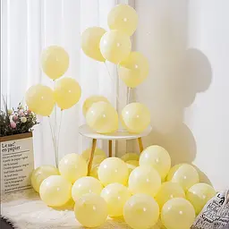 Кулька повітряна латексна 30 см (100) макарун жовтий, IDEA7-DL-018 - мініатюра 5