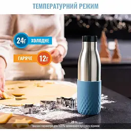 Термопляшка Tefal Bludrop soft touch 500 мл блакитна (N3110710) - мініатюра 12