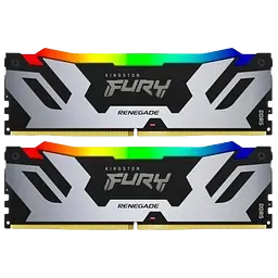 Оперативна пам'ять Kingston Fury 96GB (2x48GB) DDR5 6000MHz Renegade RGB Silver (KF560C32RSAK2-96)