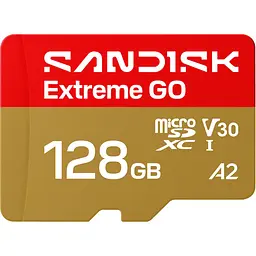 Карта пам'яті SanDisk microSDXC Extreme GO 128GB Class 10 UHS-I V30 A2 (SDSQXGN-128G-GN6MN) [174296]