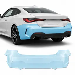 Антигравійна захисна бронеплівка за лекалами для BMW 4 Series G22 facelift 2024- задній бампер