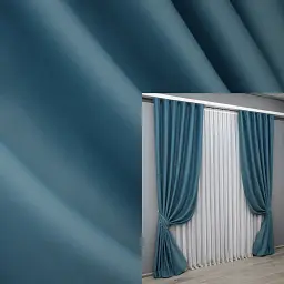 Комплект штор VR-Textil Midnight блэкаут 2 шт 150x290 см синий (1675ш)