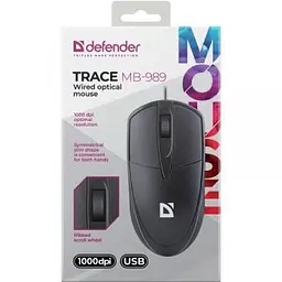 Комп'ютерна мишка Defender Trace MB989 USB Black (52989) - мініатюра 3