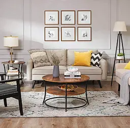 Журнальний столик Leobert Vasagle 80 x 80 x 45см в стилі Loft - мініатюра 9