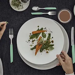 Набір кухонний Victorinox Swiss Modern Table Set 12шт з мятн. ручкою (6 ножів tomato 6 віделок) - мініатюра 4