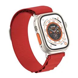 Ремінець для Apple Watch 49/46/45/44/42 (Series 1-3), червоний, Alpine Loop Alpina Band, тканинний поліестеровий ремінець для смарт-годин, дихаючий, для активного відпочинку та спорту, ArmorStandart (ARM81047) - мініатюра 2
