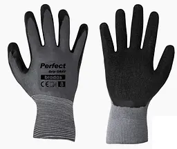 Рукавички захисні Bradas PERFECT GRIP GRAY латекс розмір 9 RWPGGY9