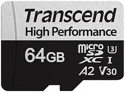 Карта пам'яті Transcend microSDXC 330S 64GB Class 10 UHS-I U3 + adapter SD [TS64GUSD330S] [71407] - мініатюра 4