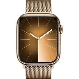 Смарт-годинник Apple Watch Series 9 GPS + Cellular 45mm Gold Stainless Steel with Gold Milanese Loop [MRMU3] [92679] - мініатюра 2