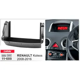Перехідна рамка Renault Koleos Carav 11-688 - мініатюра 4