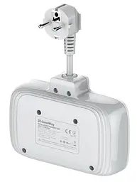 Фільтр мережевий , 2 розетки, 2.5 см, White, 20 Вт ColorWay teh0024061 - мініатюра 3