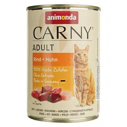 Вологий корм для котів Animonda Carny Adult Beef + Chicken, з яловичиною та куркою, 400 г - мініатюра 2