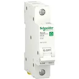 Автоматичний вимикач Schneider Electric RESI9 6kA 1P 32A C (R9F12132)