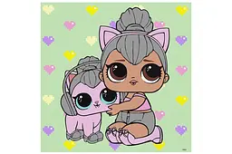 Набір для розпису за номерами 40x40 см KHO6290 "L.O.L. TroopSurprise Kitty Queen With Kitty Kitty" Ideyka
