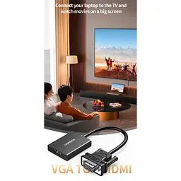 Перехідник VGA M to HDMI F CM513 black Ugreen (50945) - мініатюра 4