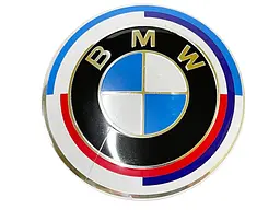 Емблема капота Bmw Бмв ювілейна 50 років ф82мм (між штирями 56мм) ОЕМ 51148132375 1 СОРТ