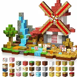 Магнітний конструктор Minecraft 150 шт по грі Майнкрафт Млин Mk001065 - мініатюра 5