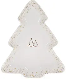Блюдо фігурна "Зимова феєрія", фарфорова BonaDi 30,5 см kuh0007893