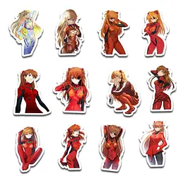 Стікерпак GeekLand Evangelion Asuka Langley 45 штук (SP AL 01) - мініатюра 4