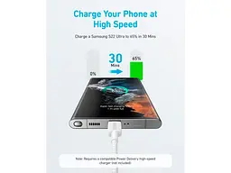 Кабель USB Type-C ANKER Powerline 322 USB Type-A to USB Type-C 1.8m White (A81H6H21) - мініатюра 6