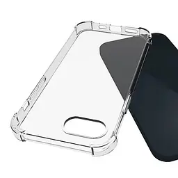TPU чохол GETMAN Ease logo посилені кути для Apple iPhone 16e / 17e (6.1) Безбарвний (прозорий) - мініатюра 4